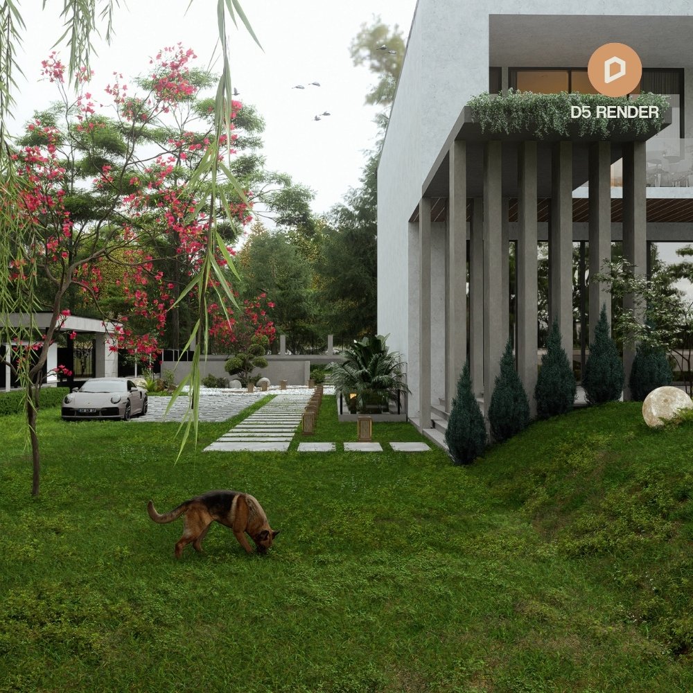 STILLNESS HOUSE — 3D Dış Mekân Sahnesi — SEZ-IN dijital ürün