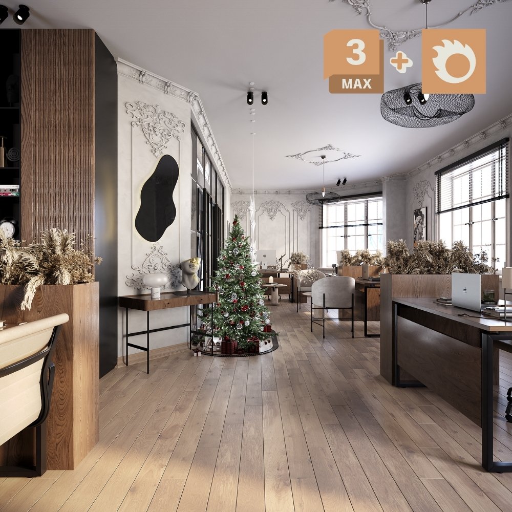RIVA — 3D İç Mekân Sahnesi — SEZ-IN dijital ürün