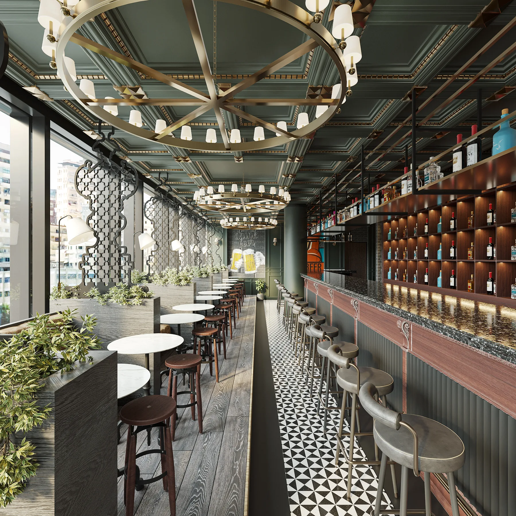 MYW Pub & Bar — iç mimarlık ve 3D görselleştirme projesi